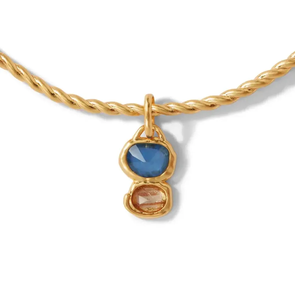 Cypriot Twist Collar Necklace With Charm