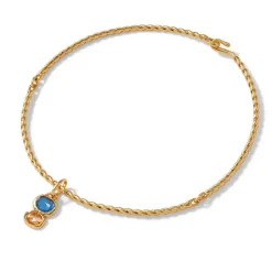 Cypriot Twist Collar Necklace With Charm
