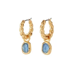 Cypriot Twist Hoop Earrings With Removable Charms