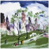 Dehn Spring In Central Park Square Silk Scarf