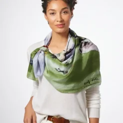 Dehn Spring In Central Park Square Silk Scarf