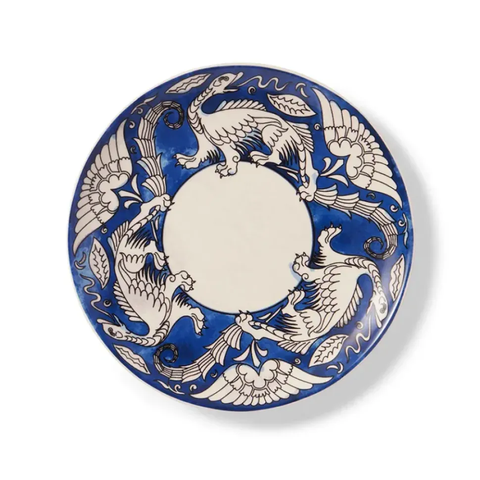 De Morgan Stylized Dragons Salad Plate Set