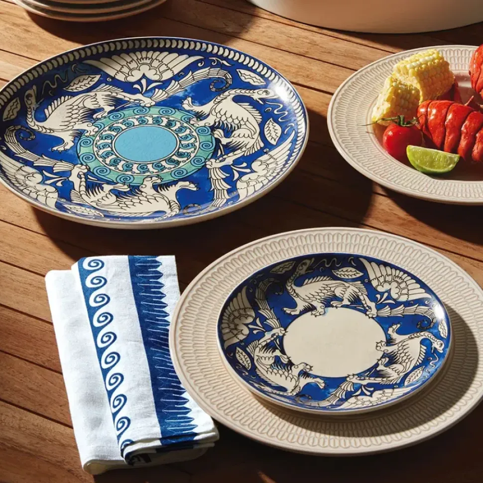 De Morgan Stylized Dragons Serving Plate