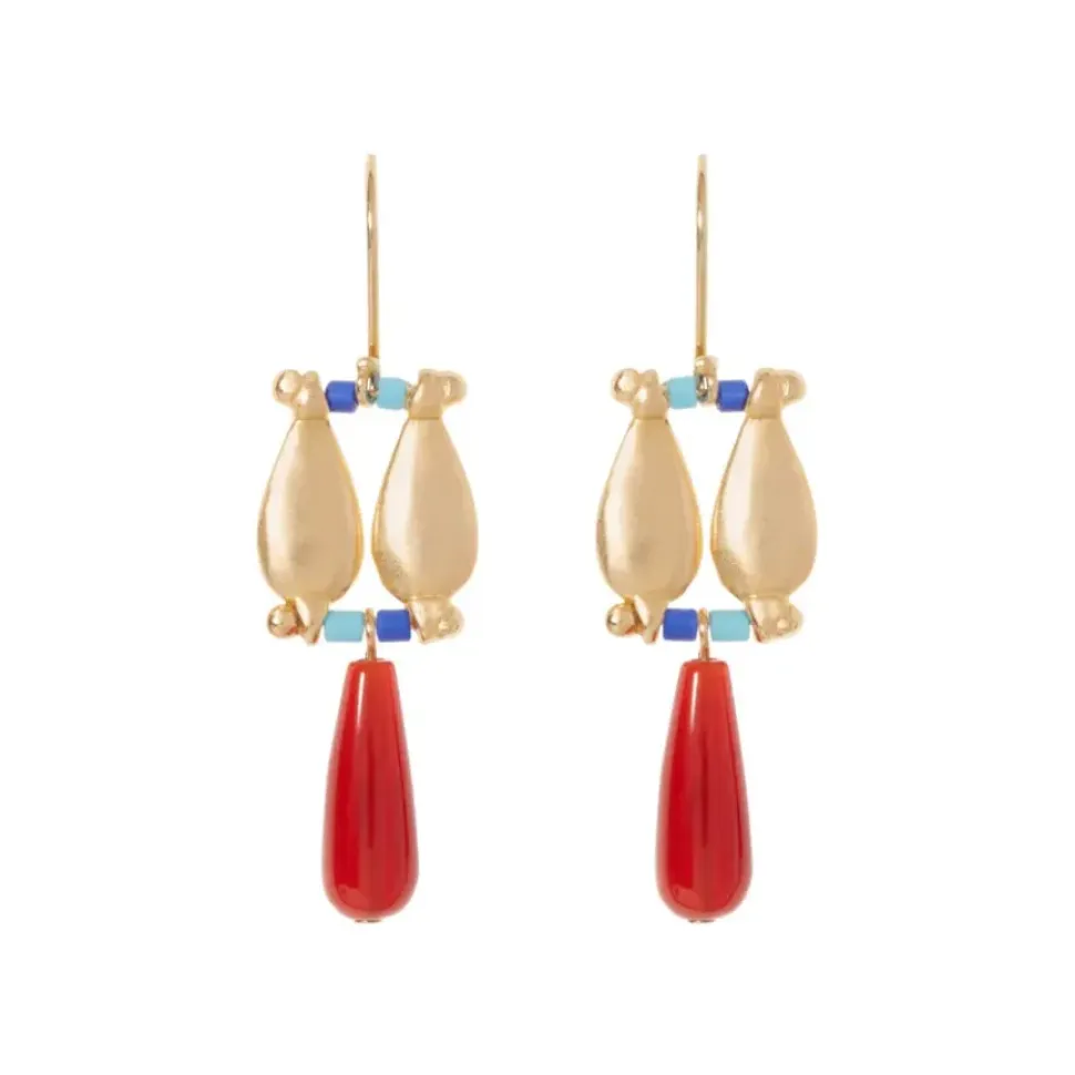 Egyptian Fringe Drop Earrings