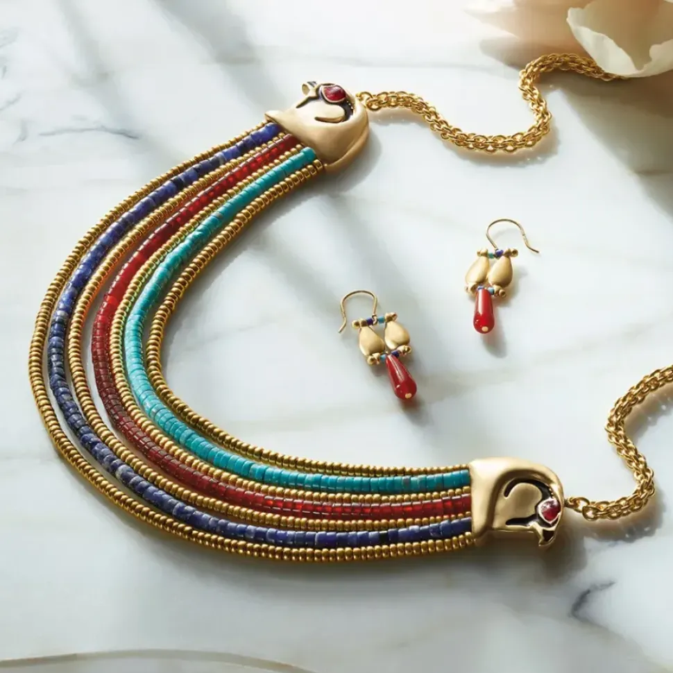Egyptian Fringe Drop Earrings