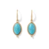 Egyptian Hathor Turquoise Drop Earrings