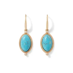 Egyptian Hathor Turquoise Drop Earrings