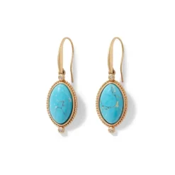 Egyptian Hathor Turquoise Drop Earrings