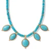 Egyptian Hathor Turquoise Multi-Drop Necklace