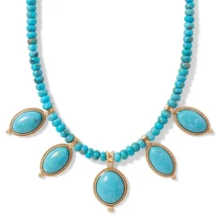 Egyptian Hathor Turquoise Multi-Drop Necklace