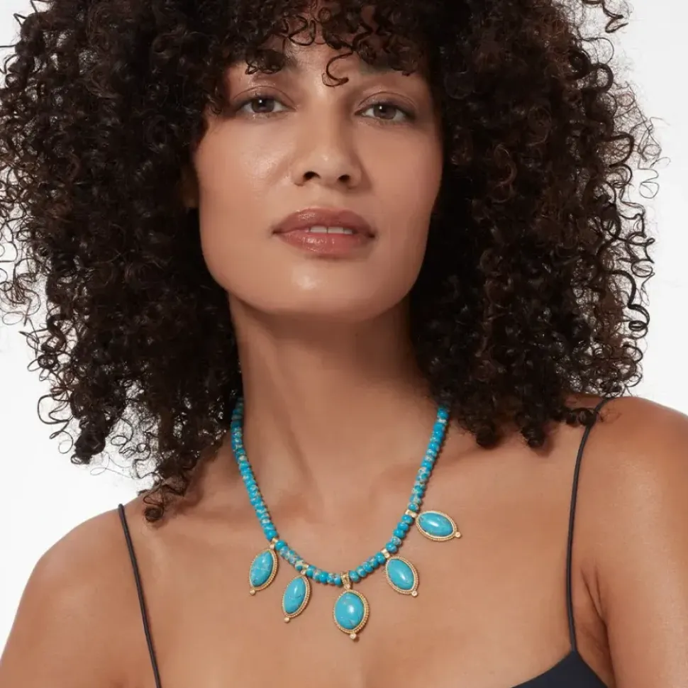Egyptian Hathor Turquoise Multi-Drop Necklace