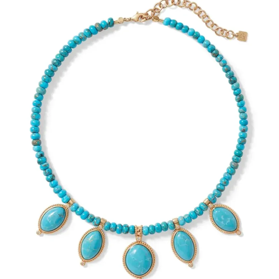 Egyptian Hathor Turquoise Multi-Drop Necklace