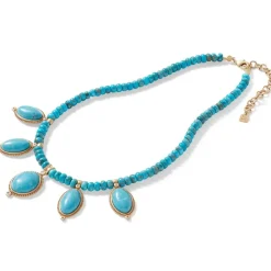Egyptian Hathor Turquoise Multi-Drop Necklace