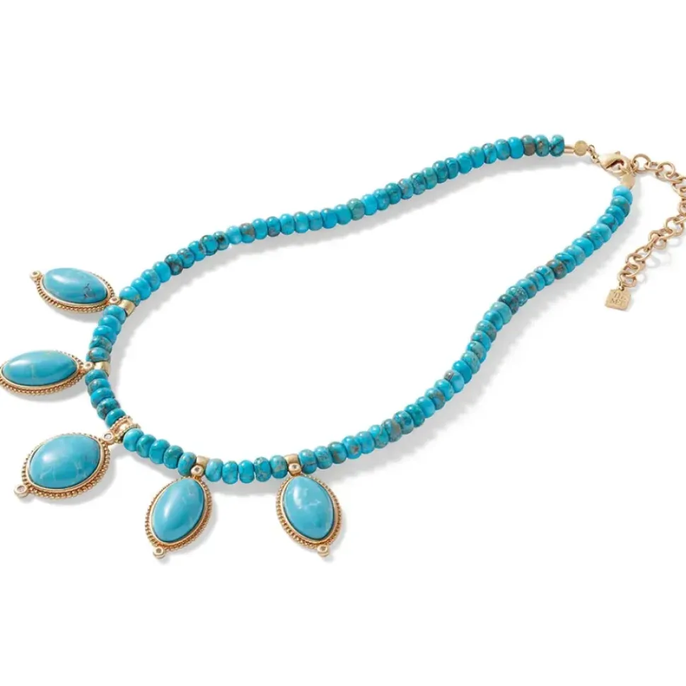 Egyptian Hathor Turquoise Multi-Drop Necklace