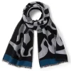 Egyptian Swirled Glass Unisex Oblong Jacquard Scarf
