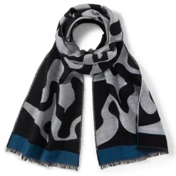 Egyptian Swirled Glass Unisex Oblong Jacquard Scarf
