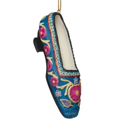 Embroidered Slipper Shoe Ornament