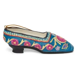 Embroidered Slipper Shoe Ornament
