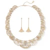 Erte Zizi Necklace And Drop Earrings Set