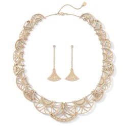 Erte Zizi Necklace And Drop Earrings Set