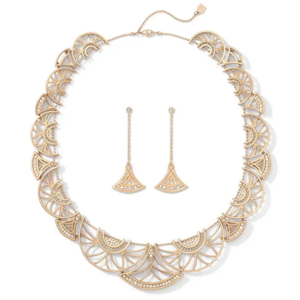 Erte Zizi Necklace And Drop Earrings Set