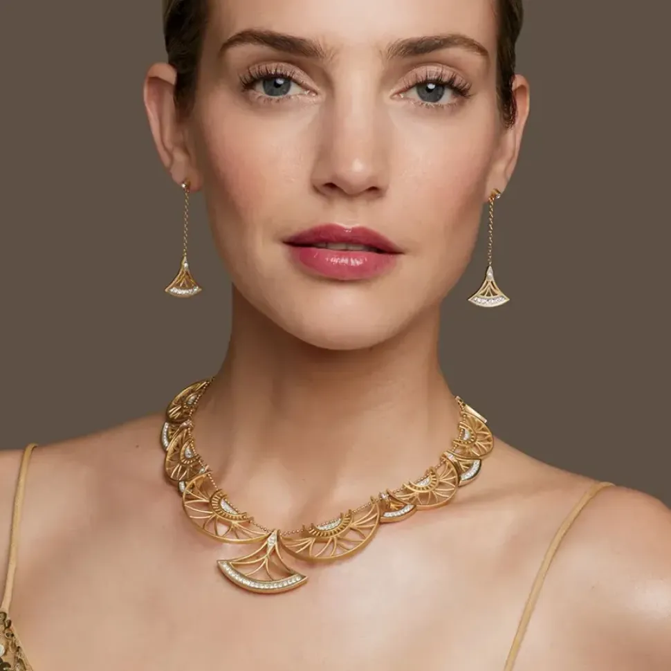 Erte Zizi Necklace And Drop Earrings Set