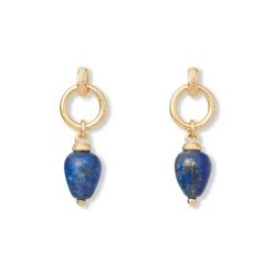 Etruscan Lapis Doorknocker Earrings