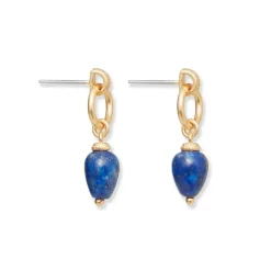 Etruscan Lapis Doorknocker Earrings