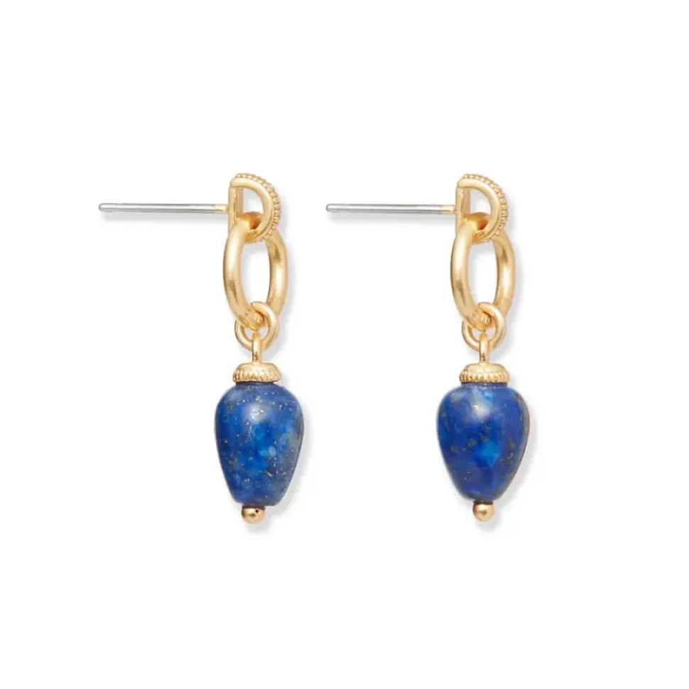 Etruscan Lapis Doorknocker Earrings