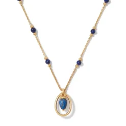 Etruscan Lapis Pendant Necklace
