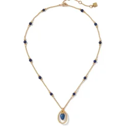 Etruscan Lapis Pendant Necklace