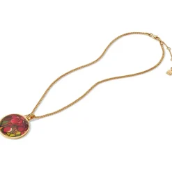 Favrile Tulip Enamel Pendant Necklace
