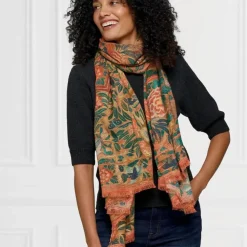 Flora And Fauna Oversize Cashmere-Blend Shawl