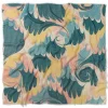 French Marbled Paper Square Silk Scarf