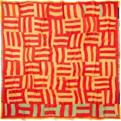 Gee'S Bend Kennedy Basket-Weave Oversize Square Scarf