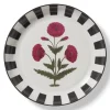 Good Earth Blooming Poppies Bordered Round Serving Dish