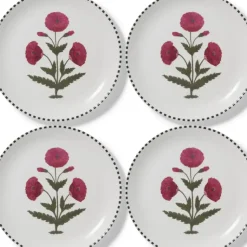 Good Earth Blooming Poppies Dinner Plate Set