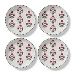 Good Earth Blooming Poppies Pasta Plate Set