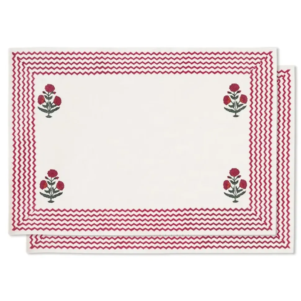 Good Earth Blooming Poppies Placemat Set