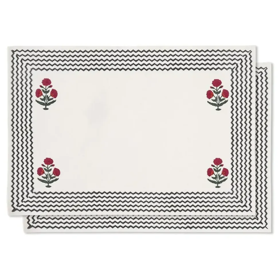 Good Earth Blooming Poppies Placemat Set