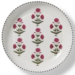 Good Earth Blooming Poppies Round Serving Dish