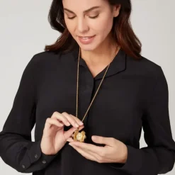 Hand-Enameled Egg Pendant Watch