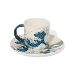 Hokusai Great Wave Espresso Cup And Saucer