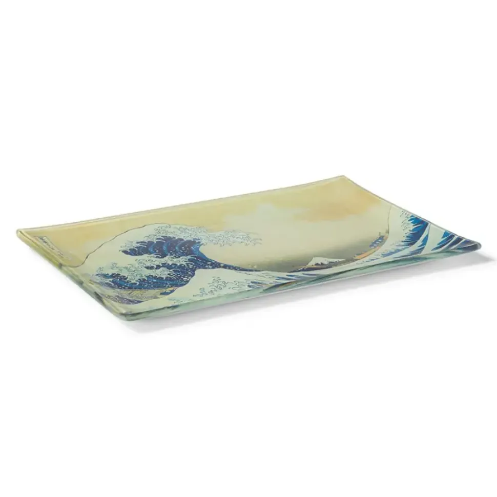 Hokusai Great Wave Glass Tray