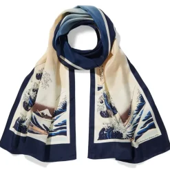 Hokusai Great Wave Oblong Silk Scarf