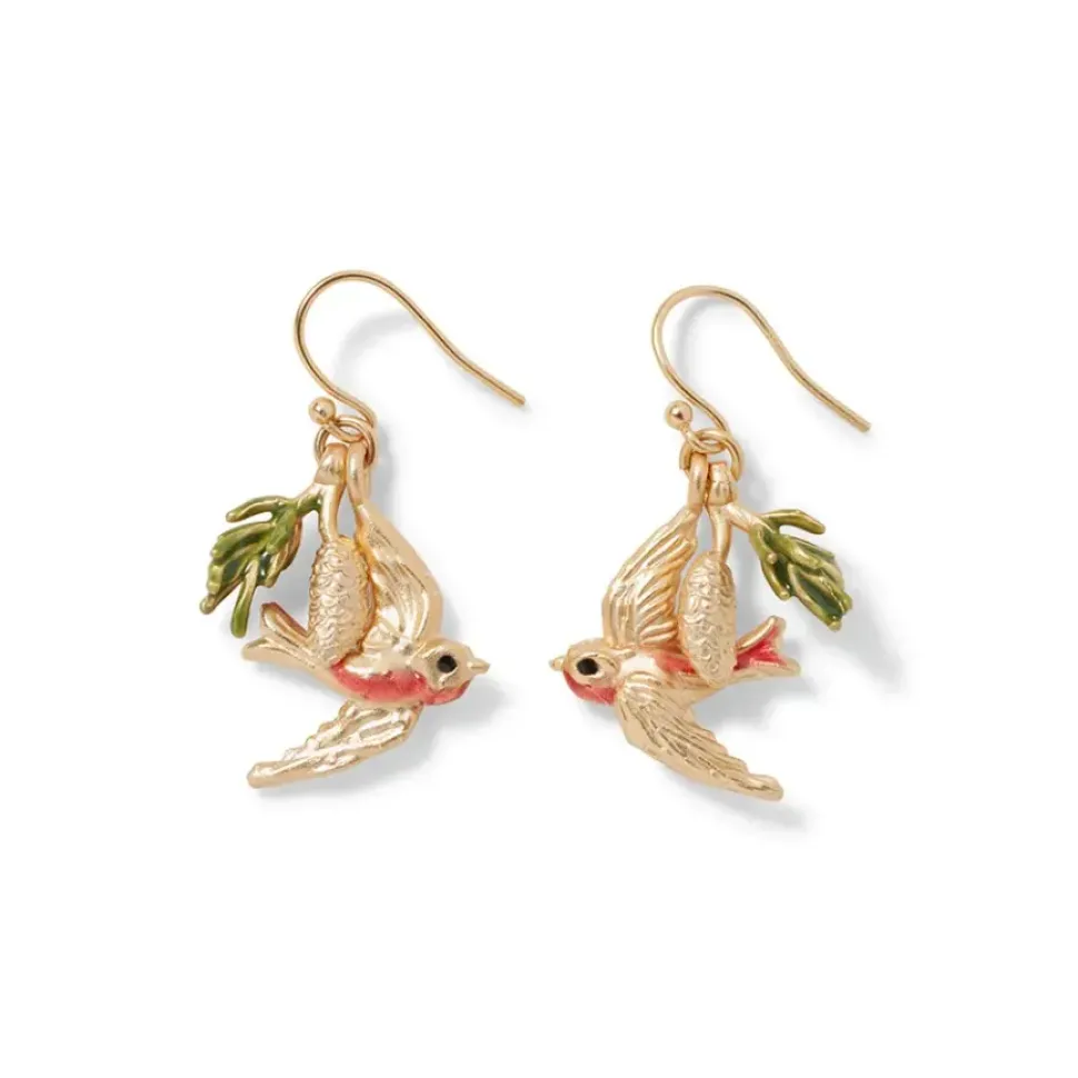 Holiday Birds Earrings
