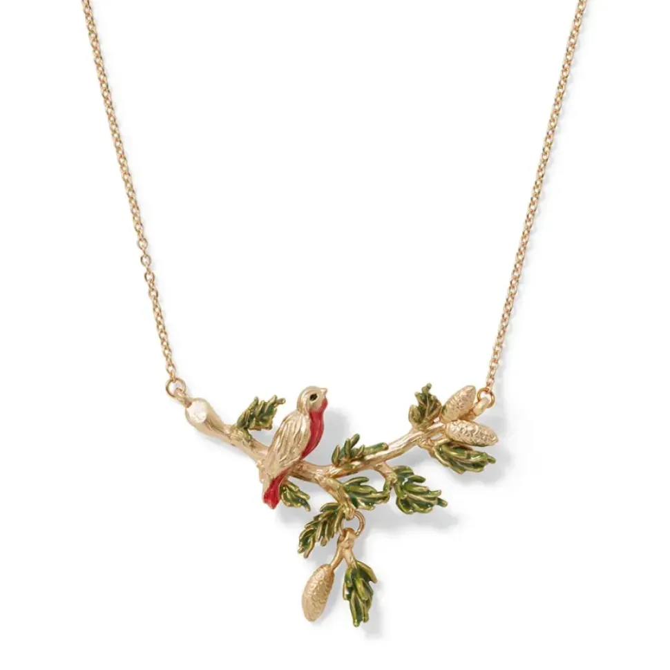 Holiday Birds Necklace