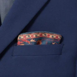 Iranian Vase Carpet Silk Pocket Square