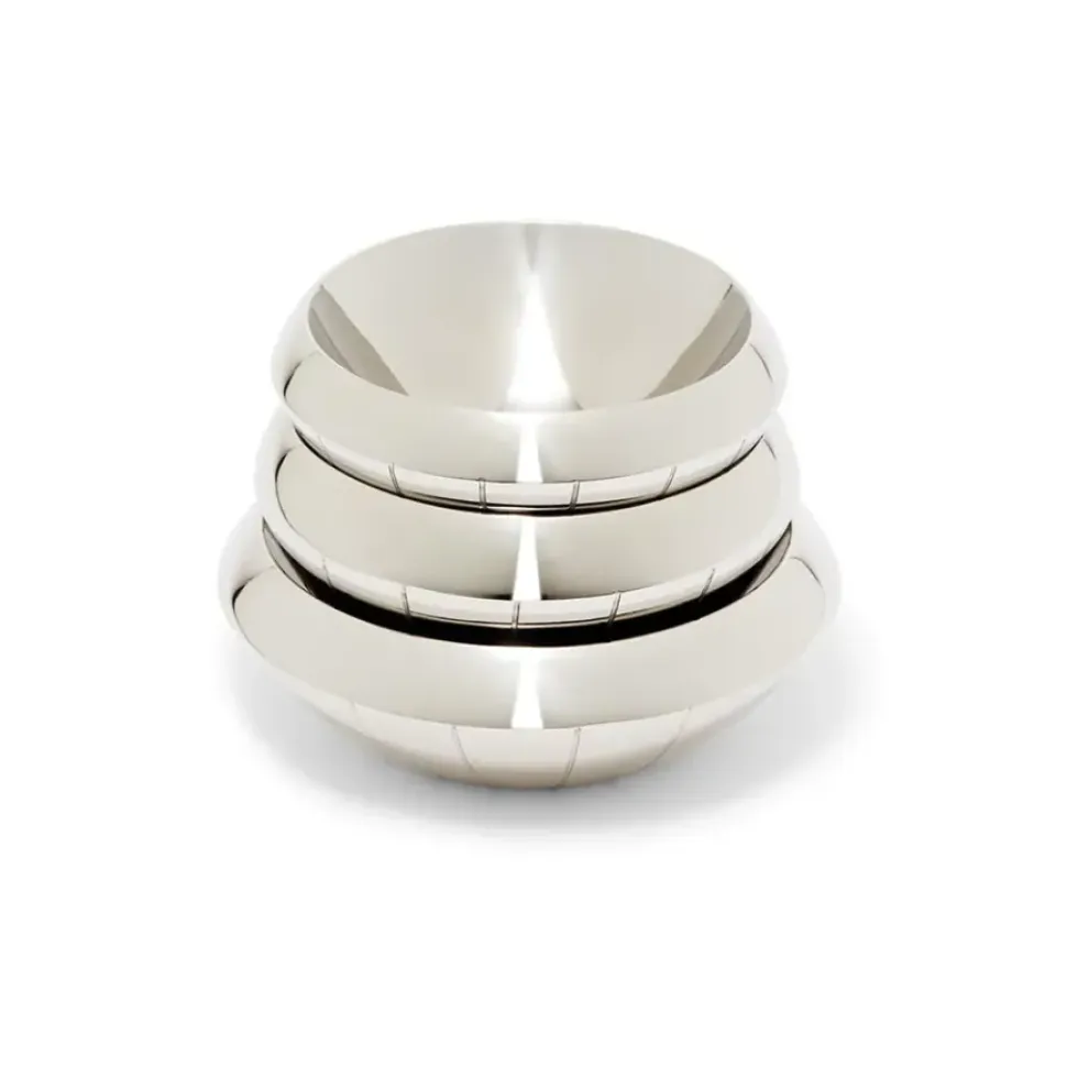 Italian Armor Etched Stainless Steel Snack Bowls