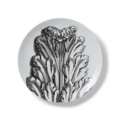 Italian Etched Leaves Side Plate Set
